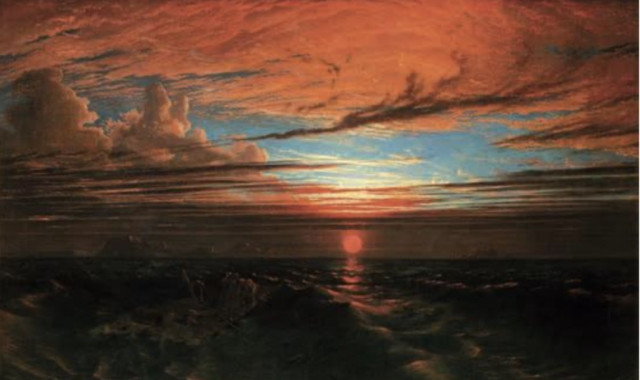 Sunset at Sea after a Storm de Francis Danby