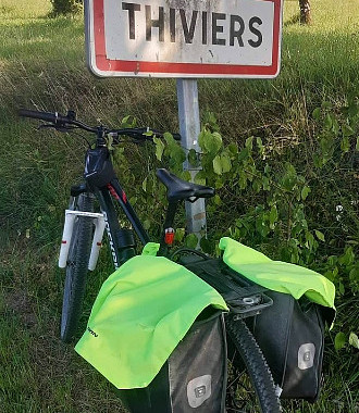 Enfin arrivés à Thiviers. La fin de notre périple. Nous avons parcouru quasiment 432 kilomètres en 5 jours de vélo.