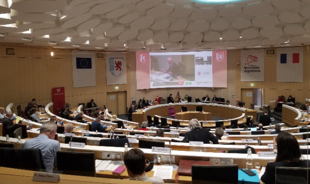 La séance plénière du Conseil régional de Nouvelle-Aquitaine