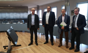 Jean-Marc Renaudeau, Cédric Tranquard, Vincent Poudevigne et Pol Lefebvre à l'issue de la session du 1er octobre 21 à la chambre d'agriculture de La Rochelle