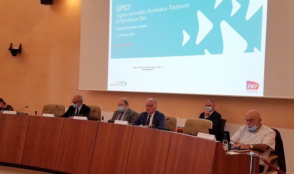 La LGV GPSO en débat au Conseil départemental des Landes, en présence de Guy Kauffman et André Bayle