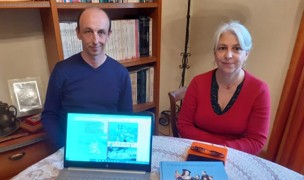 Hervé Pauvert et Cécile Chicault, les deux auteurs de la BD consacrée à la Dordogne