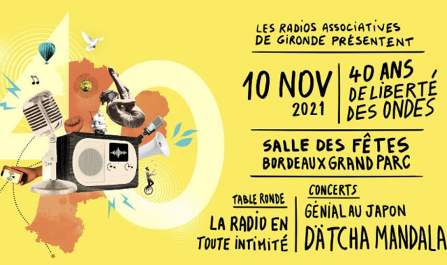 évènement pour les 40 ans de liberté des ondes le 10 novembre à Bordeaux