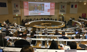 Les élus du Conseil régional de Nouvelle-Aquitaine réunis en séance plénière