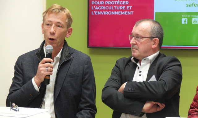 Frédéric Boursiquot, vice président de la Coopérative Océalia et Patrice Coutin, président de la Safer Nouvelle-Aquitaine