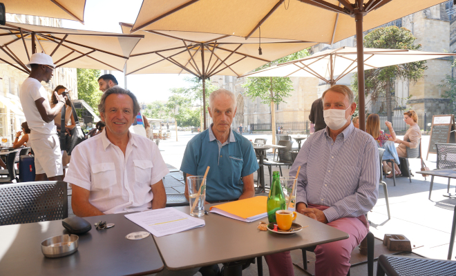 Jacques Dubos, président de Trans’Cub, Germain Suys et Denis Teisseire, membres de l’association, ont adressé une lettre ouverte aux élus de Bordeaux Métropole.