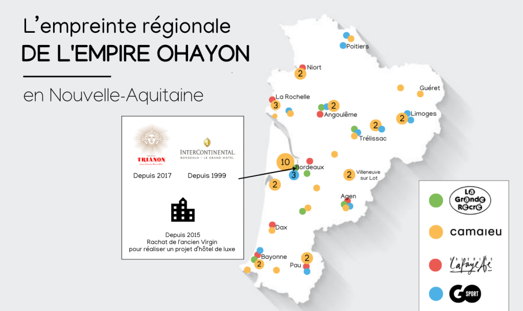 Carte Nouvelle-Aquitaine des entreprises de Michel Ohayon