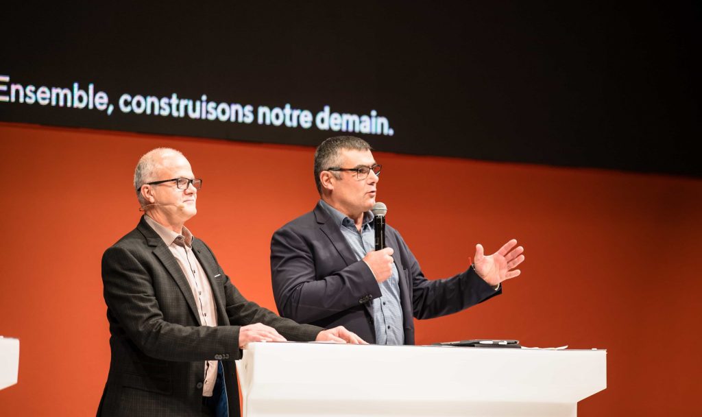 Christophe Bonno, directeur général et Daniel Peyraube président de la coopérative Maïsadour.