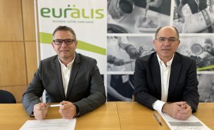 Christophe Congues, président de la coopérative Euralis et Philippe Saux, Directeur général