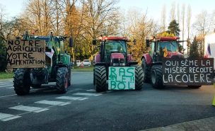 Tracteur de manifestation agricole