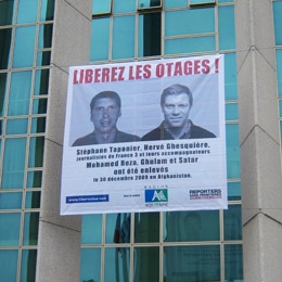 Les journalistes Hervé Ghesquière et Stéphane Taponier, otages en Afghanistan depuis le 30 décembre 2009