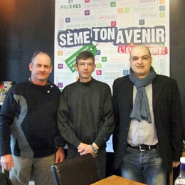 Alain Sanguinet, secrétaire général de l'ADEFA Gironde, Gilles Rey Président de l'ADEFA Gironde et Bruno Meunier, responsable technique