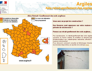 Page d'accueil du site internet argile.fr