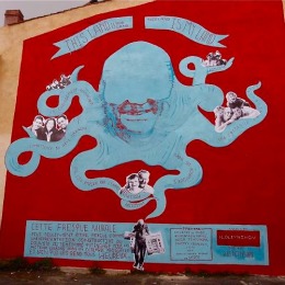 La fresque de Chto Delat, 28 rue des Douves