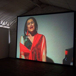Pilar Albarracin, mise en scène dans sa performance intitulée 'Phohibido el cante'