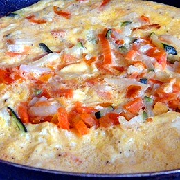 Omelette aux petits légumes