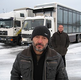 Cargo drivers snow
