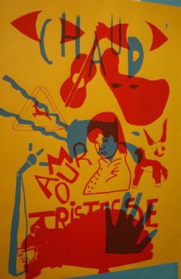 Affiche sérigraphiée de l'exposition Flamenchicos © Sébastien Zambon / CG40 