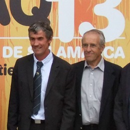 Philippe Basta, Président de l'OS Blonde d'Aquitaine et Emile Ribatet président de l'OS Bazadaise