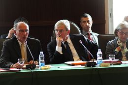 Guy Lafite à la gauche de Michel Veunac maire de Biarritz