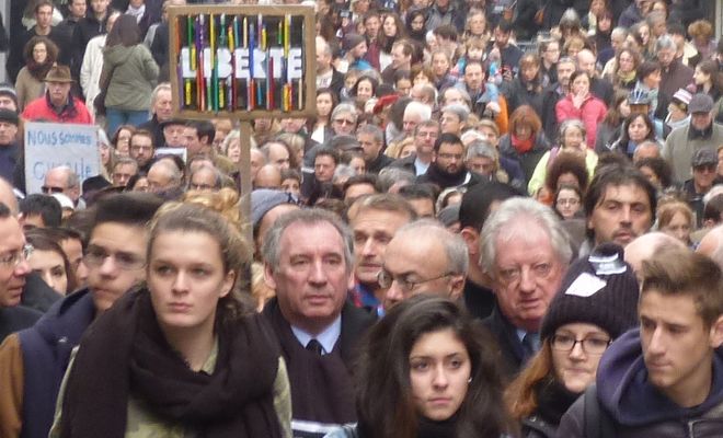 Parmi les marcheurs, François Bayrou. 