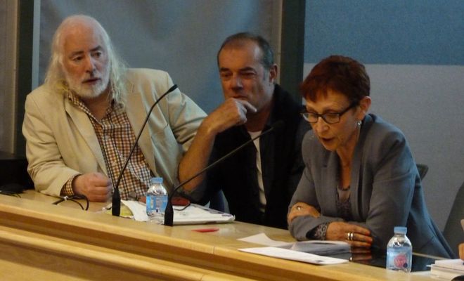 Isabelle Baraille, vice-présidente de l'UPPA, aux côtés de Franck d'Amico et Henri Etcheber