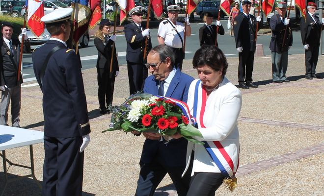 Colette Capdevielle pour sa dernière cérémonie en tant que députée, à Anglet (photo Félix Dufour)