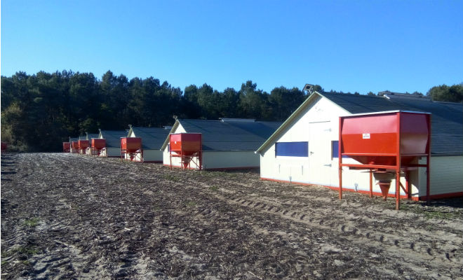 Les cabanes mobiles équipées de CabiBox, bien visibles avec leur couleur rouge