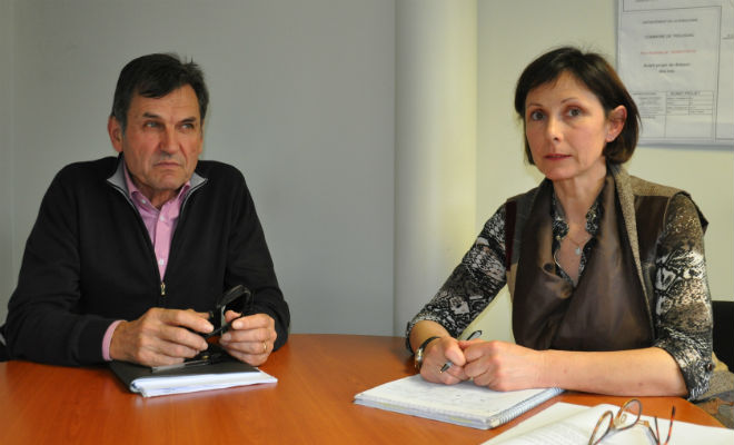 Alain Buffière, élu en charge de la ruralité au Grand Périgueux et Patricia Hamon chargé du projet alimentaire territorial