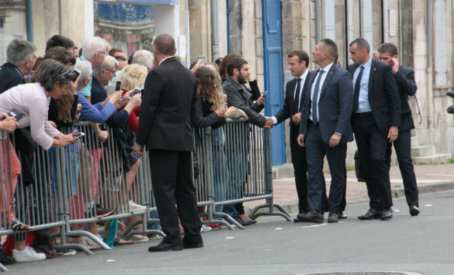 Emmanuel Macron en visite à Rochefort