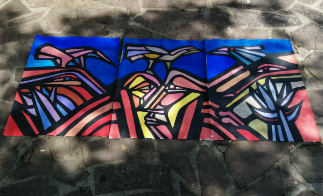 Mono Gonzalez, street artiste chilien internationalement reconnu en résidence à St Emilion