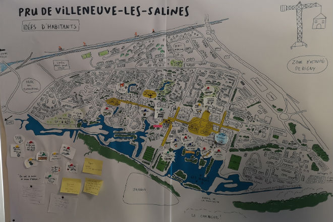 La carte de projet de Villeneuve