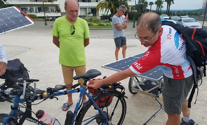 Le vélo à Assitance électrique solare de Gilles, participant bordelais au Sun Trip France 2020