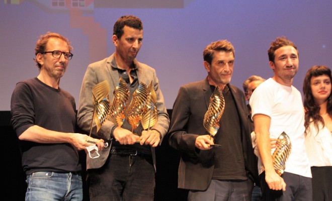 Samir Guesmi (au centre) a raflé la plupart des prix du FFA pour son film Ibrahim