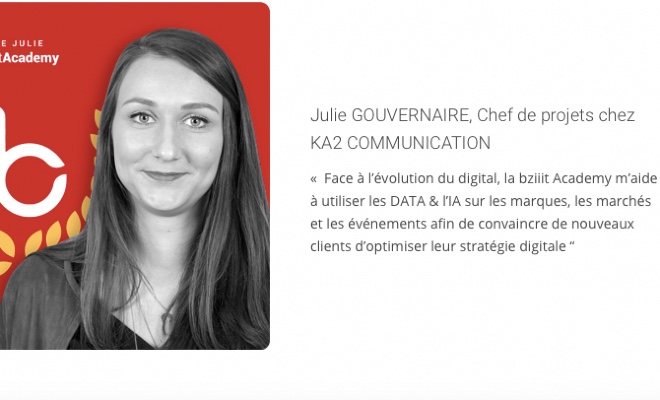 Julie GOUVERNAIRE, Chef de projets chez KA2 COMMUNICATION