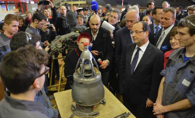 Janvier 2013 : visite du Président de la République François Hollande, pour le lancement du lycée professionnel franco-allemand