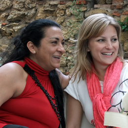 La Farruca au côté de Sandrine Rabassa, directrice artistique du Festival Arte Flamenco